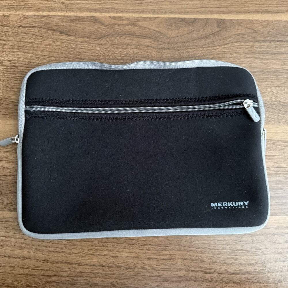 Merkury Innovations Neoprene Zipper Tablet Sleeve 10in Black/Gray